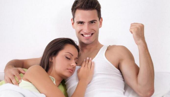 A man improves his intimate life by boosting his sexual performance with the help of vitamins