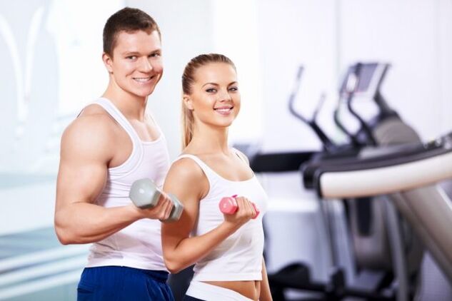 Exercise with dumbbells to increase effectiveness